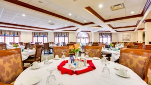Formal dining room place settings
