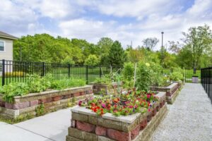 Community flower and garden beds