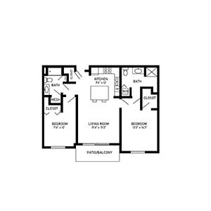 ontario two bed two bath